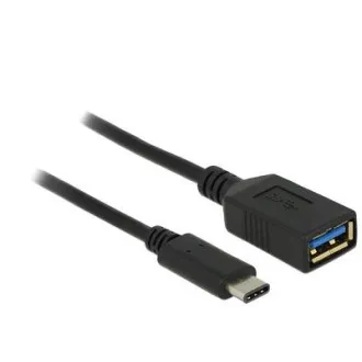 Delock SuperSpeed USB Adapter (USB 3.1, Gen 1) USB Typ-C™ Stecker > USB Typ A Buchse 15 cm schwarz