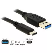 Delock SuperSpeed USB 10 Gbps (USB 3.1, Gen 2) Typ-A Stecker > USB Typ-C™ Stecker 0,5 m schwarz