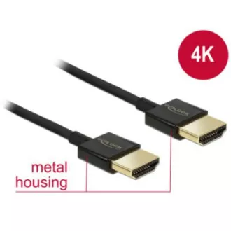 Delock High Speed HDMI Kabel mit Ethernet - HDMI-A Stecker > HDMI-A Stecker 3D 4K 0,5 m Slim Premium