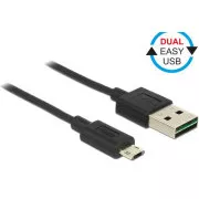 Delock Kabel EASY-USB 2.0 Typ-A Stecker > EASY-USB 2.0 Typ Micro-B Stecker schwarz 0,2 m