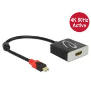 Delock Adapter mini Displayport 1.2 Stecker > HDMI Buchse 4K 60 Hz aktiv