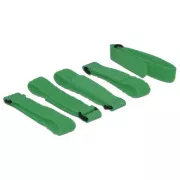 Delock Klettverschlüsse L 300 mm x B 20 mm 5 Stück mit Schlaufe grün