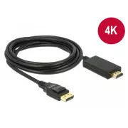 Delock Kabel Displayport 1.2 Stecker > High Speed HDMI-A Stecker passiv 4K 3 m schwarz
