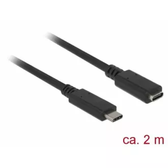 Delock SuperSpeed USB Verlängerungskabel (USB 3.1 Gen 1) USB Typ-C™ Stecker & Buchse 3 A 2.0 m schwarz Delock SuperSpeed USB Verlängerungskabel (USB 3.1 Gen 1) USB Typ-C™ Stecker & Buchse 3 A 2.0 m schwarz