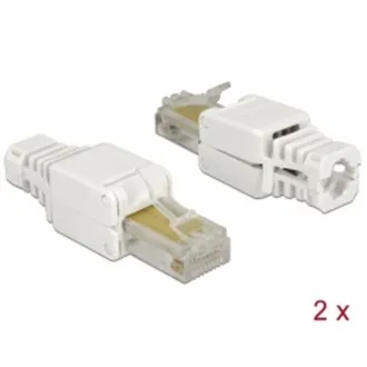 Delock RJ45 Stecker Cat.5e UTP ohne Werkzeug 2 Stück Delock RJ45 Stecker Cat.5e UTP ohne Werkzeug 2 Stück