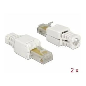 Delock RJ45 Stecker Cat.5e UTP ohne Werkzeug 2 Stück Delock RJ45 Stecker Cat.5e UTP ohne Werkzeug 2 Stück