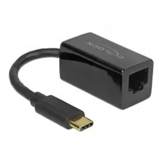 Delock Adapter Super Speed USB (USB 3.1 Gen 1) mit USB Type-C™ Stecker > Gigabit LAN 10/100/1000 Mbps kompakt schwarz Delock Adapter Super Speed USB (USB 3.1 Gen 1) mit USB Type-C™ Stecker > Gigabit LAN 10/100/1000 Mbps kompakt schwarz