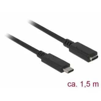 Delock SuperSpeed USB Verlängerungskabel (USB 3.1 Gen 1) USB Typ-C™ Stecker & Buchse 3 A 1,5 m schwarz Delock SuperSpeed USB Verlängerungskabel (USB 3.1 Gen 1) USB Typ-C™ Stecker & Buchse 3 A 1,5 m schwarz