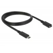 Delock SuperSpeed USB Verlängerungskabel (USB 3.1 Gen 1) USB Typ-C™ Stecker & Buchse 3 A 1.0 m schwarz