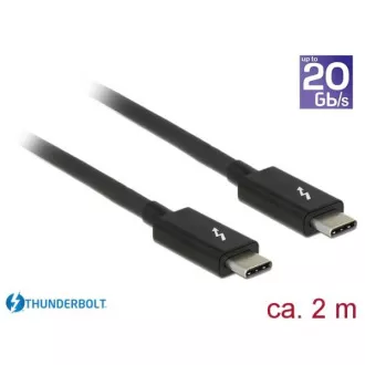 Delock Thunderbolt™ 3 (20 Gbps) USB-C™ Kabel Stecker > Stecker passiv 2,0 m 3 A schwarz Delock Thunderbolt™ 3 (20 Gbps) USB-C™ Kabel Stecker > Stecker passiv 2,0 m 3 A schwarz