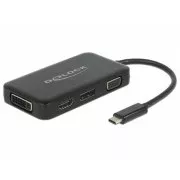 Delock Adapter USB Type-C™ Stecker > VGA / HDMI / DVI / DisplayPort Buchse schwarz
