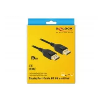 Delock DisplayPort Kabel 8K 60 Hz 2 m DP 8K zertifiziert