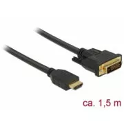 Delock HDMI zu DVI Kabel 24 1 bidirektional 1,5 m