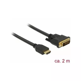 Delock HDMI zu DVI Kabel 24 1 bidirektional 2 m