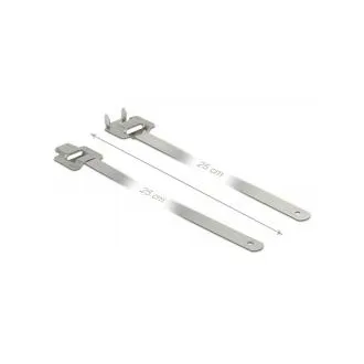 Delock Edelstahlkabelbinder wiederverwendbar mit Klappclip D 250 x B 10 mm 10 Stück Delock Edelstahlkabelbinder wiederverwendbar mit Klappclip D 250 x B 10 mm 10 Stück