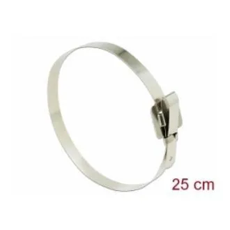 Delock Edelstahlkabelbinder wiederverwendbar mit Klappclip D 250 x B 10 mm 10 Stück Delock Edelstahlkabelbinder wiederverwendbar mit Klappclip D 250 x B 10 mm 10 Stück