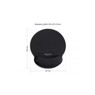 Delock Ergonomisches Mauspad mit Gel-Handgelenkauflage