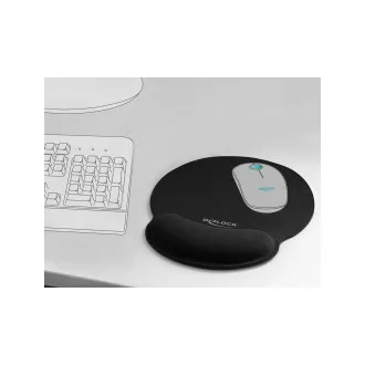 Delock Ergonomisches Mauspad mit Gel-Handgelenkauflage