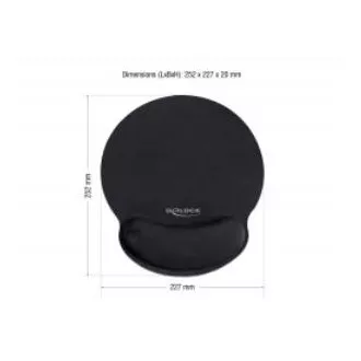 Delock Ergonomisches Mauspad mit Gel-Handgelenkauflage