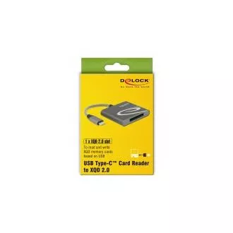 Delock USB Typ-C™ Kartenleser für XQD 2.0 Speicherkarten Delock USB Typ-C™ Kartenleser für XQD 2.0 Speicherkarten