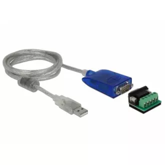 Delock USB Typ-A auf RS-422/485 DB9 Serieller Adapter mit 600 W Überspannungsschutz und erweitertem Temperaturbereich Delock USB Typ-A auf RS-422/485 DB9 Serieller Adapter mit 600 W Überspannungsschutz und erweitertem Temperaturbereich