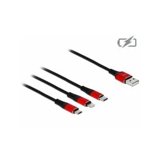 Delock USB 3-in-1-Ladekabel für Lightning™ / Micro USB / USB Typ-C™, 1 m Delock USB 3-in-1-Ladekabel für Lightning™ / Micro USB / USB Typ-C™, 1 m