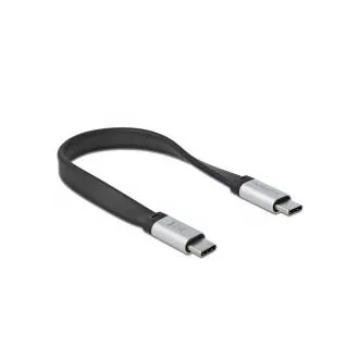 Delock USB 3.2 Gen 2, FPC Flachbandkabel, USB Typ-C™ auf USB Typ-C™, 22 cm, PD 3 A E-Marker