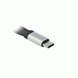 Delock USB 3.2 Gen 2, FPC Flachbandkabel, USB Typ-C™ auf USB Typ-C™, 22 cm, PD 3 A E-Marker