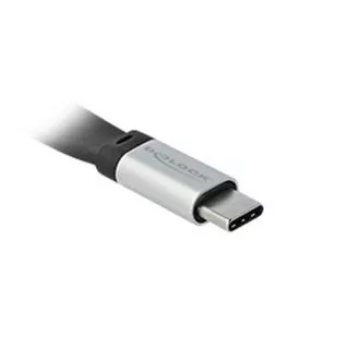Delock USB 3.2 Gen 2, FPC Flachbandkabel, USB Typ-C™ auf USB Typ-C™, 22 cm, PD 3 A E-Marker