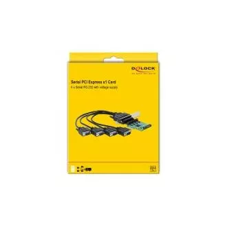 Delock PCI Express Karte für 4 x Serial RS-232 mit Stromversorgung Delock PCI Express Karte für 4 x Serial RS-232 mit Stromversorgung