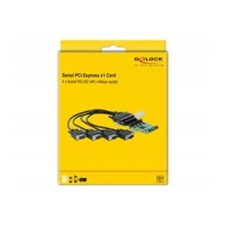 Delock PCI Express Karte für 4 x Serial RS-232 mit Stromversorgung Delock PCI Express Karte für 4 x Serial RS-232 mit Stromversorgung