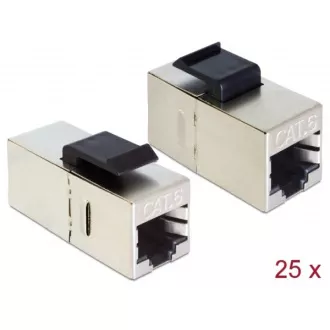 Delock Keystone Modul RJ45 Buchse > RJ45 Buchse Kat.6 kompakt 25 Stück
