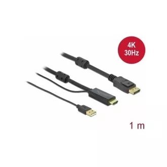 Delock HDMI zu DisplayPort 4K 30 Hz Kabel 1 m Delock HDMI zu DisplayPort 4K 30 Hz Kabel 1 m