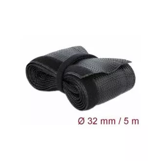 Delock Gestrickte Klettumhüllung 5 m x 32 mm, schwarz