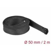 Delock Flechtmantel mit Reißverschluss, 2 m x 50 mm, schwarz