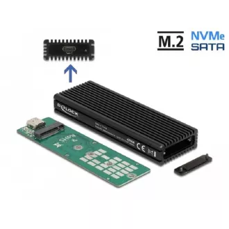 Delock Externes USB Type-C™ Combo-Gehäuse für M.2 NVMe PCIe oder SATA SSD Delock Externes USB Type-C™ Combo-Gehäuse für M.2 NVMe PCIe oder SATA SSD
