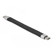 Delock USB 3.2 Gen 2, flaches FPC-Flachbandkabel, USB Typ C auf USB Typ C, 13 cm, PD 5 A E-Marker