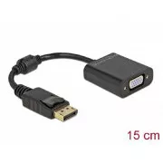 Delock DisplayPort 1.2 Stecker auf VGA Buchse passiv schwarz