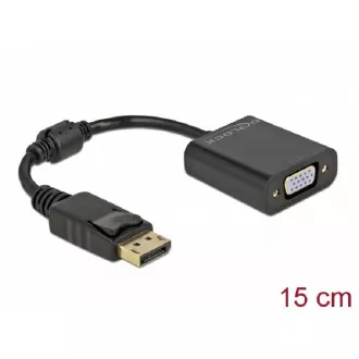 Delock DisplayPort 1.2 Stecker auf VGA Buchse passiv schwarz Delock DisplayPort 1.2 Stecker auf VGA Buchse passiv schwarz