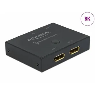 Delock DisplayPort 2 - 1 Bidirektionaler Schalter 8K 30 Hz