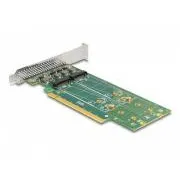 Delock PCI Express 4.0 x16 auf 4 x interne M.2 Key M 110 mm NVMe Karte - Low Profile