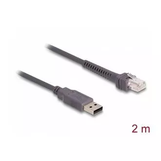 Delock RJ50 zu USB 2.0 Typ-A zu Barcode-Leser Kabel, 2 m