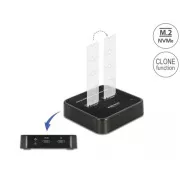 Delock M.2 Docking Station für 2 x M.2 NVMe PCIe SSDs mit Klonfunktion