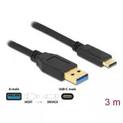 Delock SuperSpeed USB (USB 3.2 Gen 2) Typ-A auf USB Typ-C™ Kabel, 3m lang