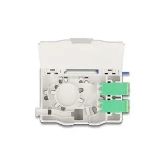 Delock Optical DIN-Schienen-Anschlussdose mit Steckerhalter und 4 x LC-Duplex-Steckern