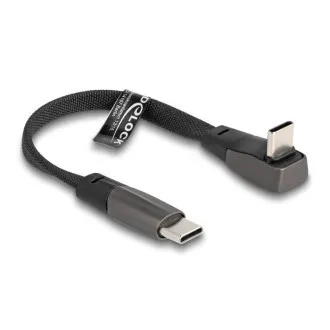 Delock USB 2.0-Flachbandkabel von USB-Typ-C-Stecker auf USB-Typ-C-Stecker, rechtwinklig Delock USB 2.0-Flachbandkabel von USB-Typ-C-Stecker auf USB-Typ-C-Stecker, rechtwinklig