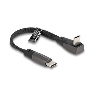 Delock USB 2.0-Flachbandkabel von USB-Typ-C-Stecker auf USB-Typ-C-Stecker, rechtwinklig Delock USB 2.0-Flachbandkabel von USB-Typ-C-Stecker auf USB-Typ-C-Stecker, rechtwinklig