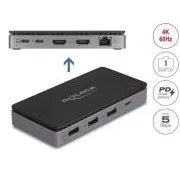 Delock USB Typ-C™ 4K Docking Station - Dual HDMI MST / USB / Gibabit LAN / PD 3.0 85 W