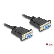 Delock RS-232-Seriellkabel, D-Sub9, Buchse auf Buchse, Länge 5 m