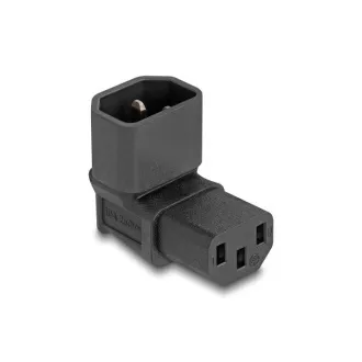 Delock Power Adapter IEC 60320 - C14 auf C13, Stecker / Buchse, 2,5 A, 90°, rechtwinklig Delock Power Adapter IEC 60320 - C14 auf C13, Stecker / Buchse, 2,5 A, 90°, rechtwinklig
